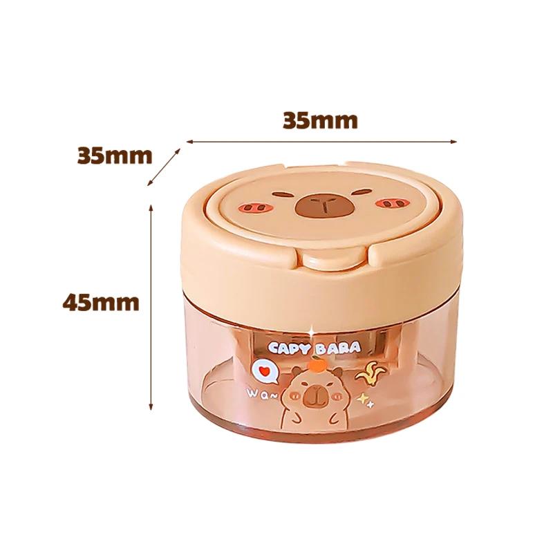 

24 Piece Cute Cartoon Capybara Pencil Sharpener Set Kawaii Double-Hole Mini Design Perfect Student Prizes Stationery Gifts