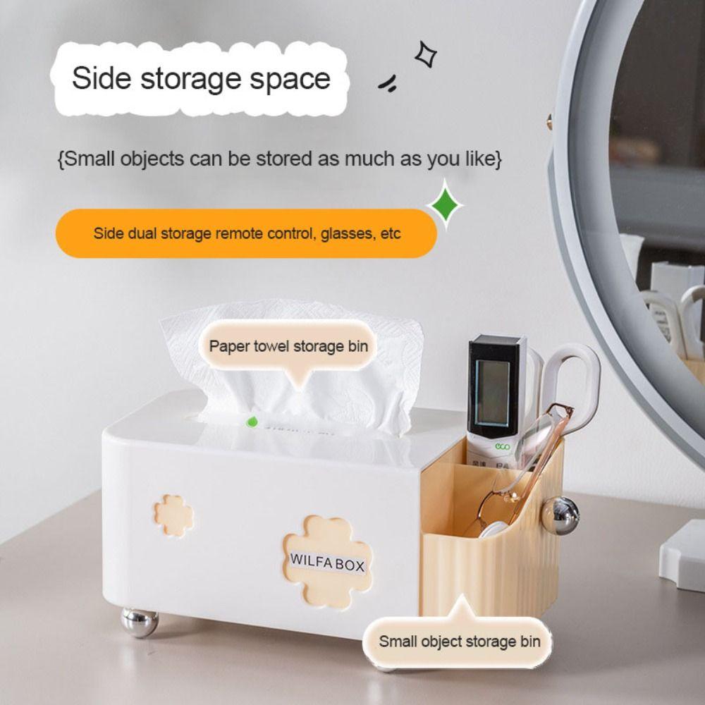 

Large Capacity Tissue Box with Spring Napkin Dispenser Home Decoration Desktop Storage Box Office жовтий