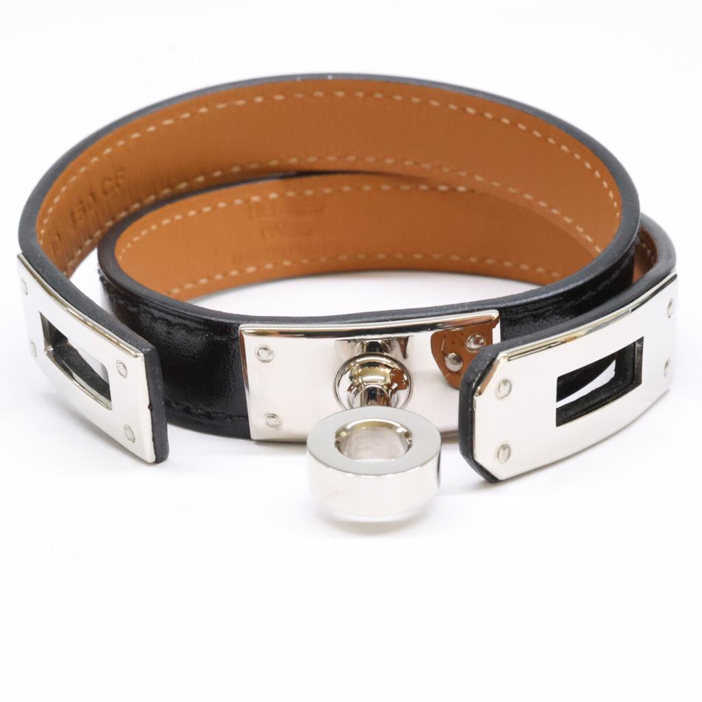 HERMES [Excellent Condition] Kelly Double Tour Z-stamped Box Calf/Swift Leather Bracelet T2 blackUsed