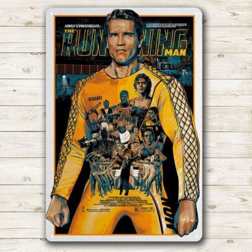 Running Man Arnold Schwarzenegger Movie Metal Poster Tin Sign xcm PlaqueAluminum 20x30cm(7.8x11.8inch)
