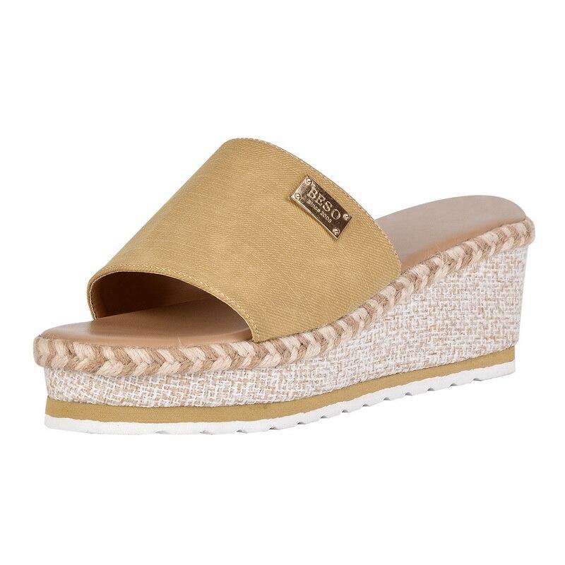 Summer Wedges Slippers Platform High Heels Women Slipper Ladies Outside Shoes Basic Clog Wedge Slipper Flip Flop Sandals