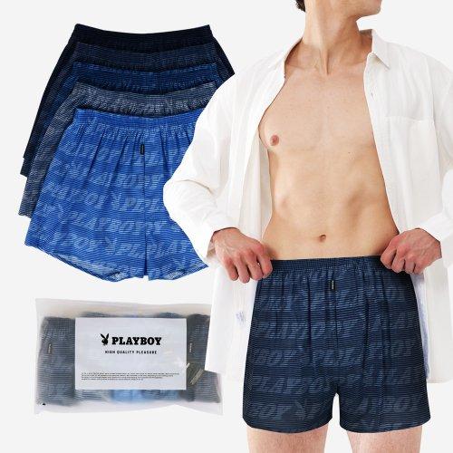 

[Playboy] Мужские плавки с узором из логотипов, набор из 5 штук, упаковка PMT1201 [Отправка из Кореи] 100% Оригинал 95