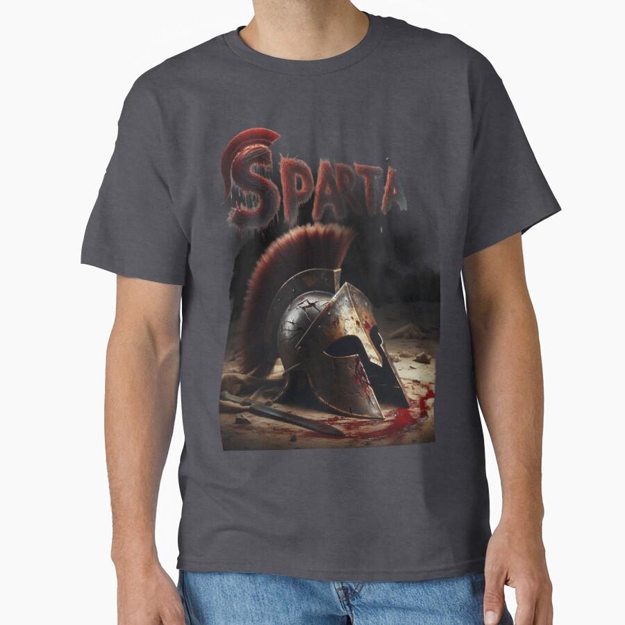 Spartan Warrior Helmet Ancient Greece This Is Sparta T Shirt for Men Large Size Adult Tops S-6XL