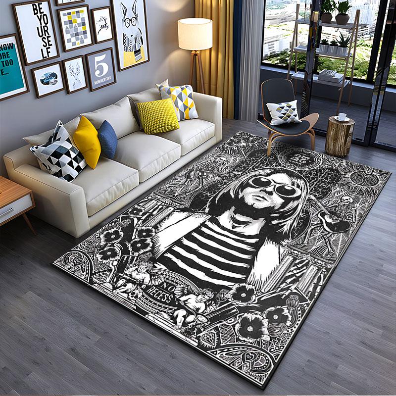 "Retro Gothic Skull Design Carpet" Suitable As a Non-slip Mat for the Living Room or Bedroom Sofa