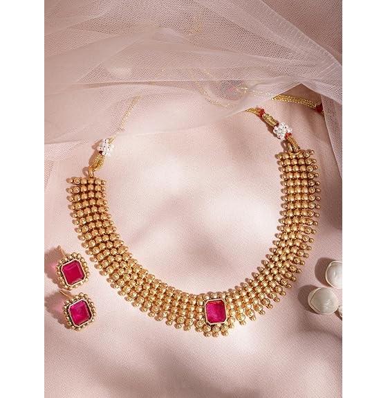 Traditional Stylish Jewellery Necklace Set Gift for Women & Girls