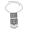 Retro Ethnic Kazakh Triangle Tassel Jewelry Set: Earrings & Necklace