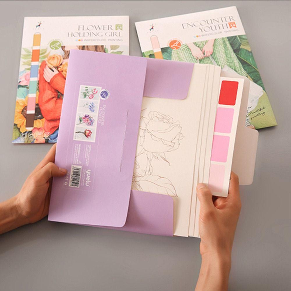 With Pigment Gouache Graffiti Book Specialty Paper Watercolor Painting Book   Color Cognition
