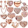 Heart-Shaped Sparkling Series Charm Bead Pendant Applicable To Original Jewelry & Diy Making Women Unique Series Gift