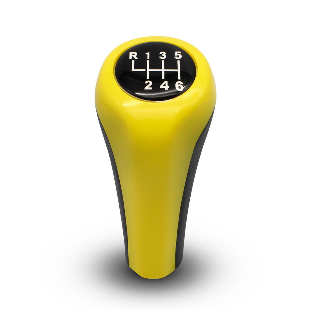 

5 6 Speed Handle Gear Shift Knob Head For BMW 1 3 5 6 Series E46 E53 E60 E61 E63 E65 E81 E82 E83 E87 E90 E91 E92 X1 X3 X5 M 6 Speed Yellow