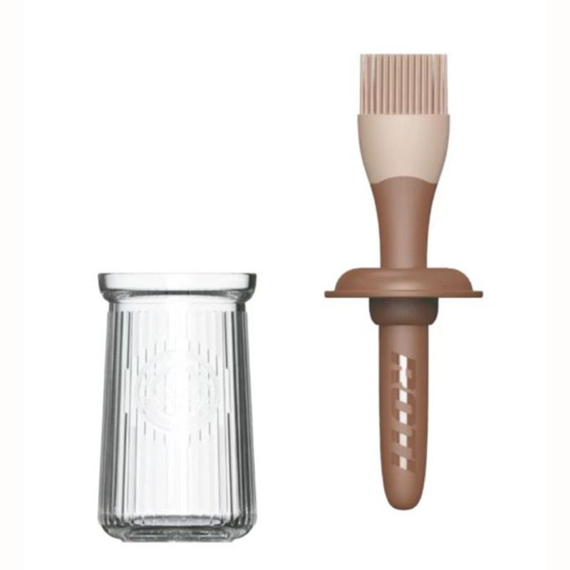 

1set BBQ Brush Split Type High Temperature Resistant Silicone Nylon Oil Brush Bottle Cake Baking Cream Cooking Kitchen Tool красный