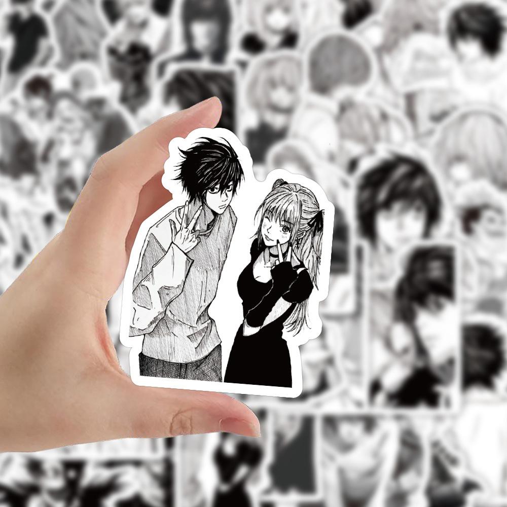10/30/60pcs Anime Black White Manga Death Note Stickers Decals DIY Laptop Skateboard Diary Phone Case Waterproof Sticker Toy
