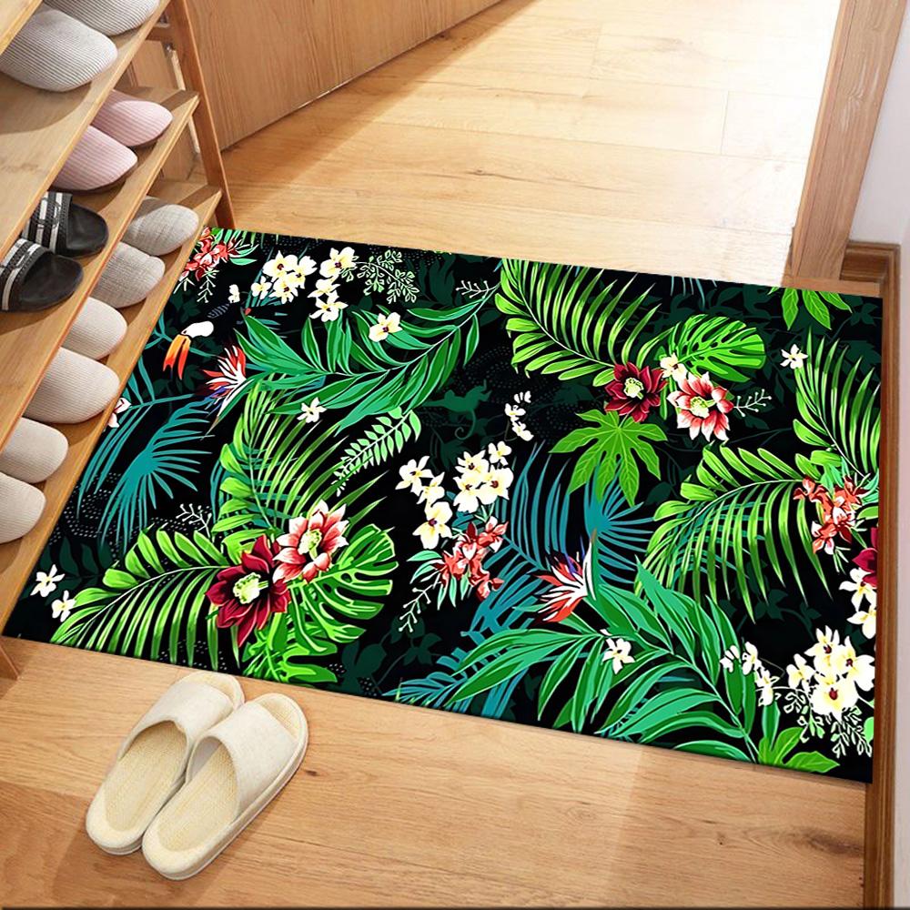 Tropical Floral Paradise Floor Mats for Living Room, Bedroom and Room Decoration Are Suitable for Gifts.