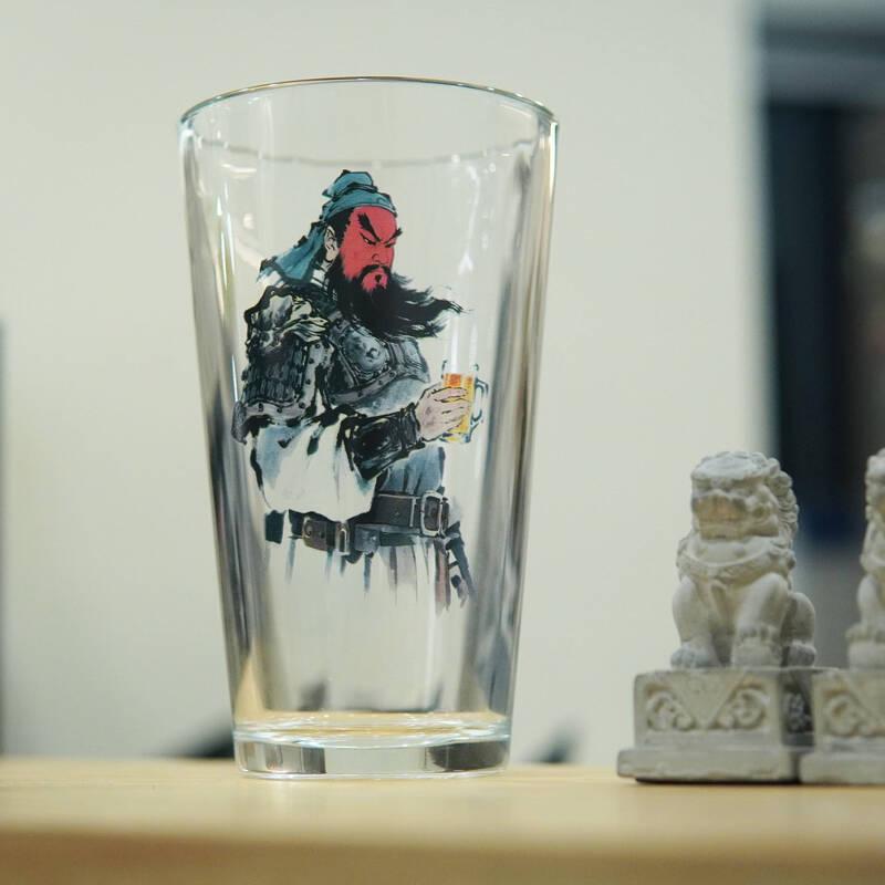 Shangqi Guan Yu Themed Commercial Glass Mug