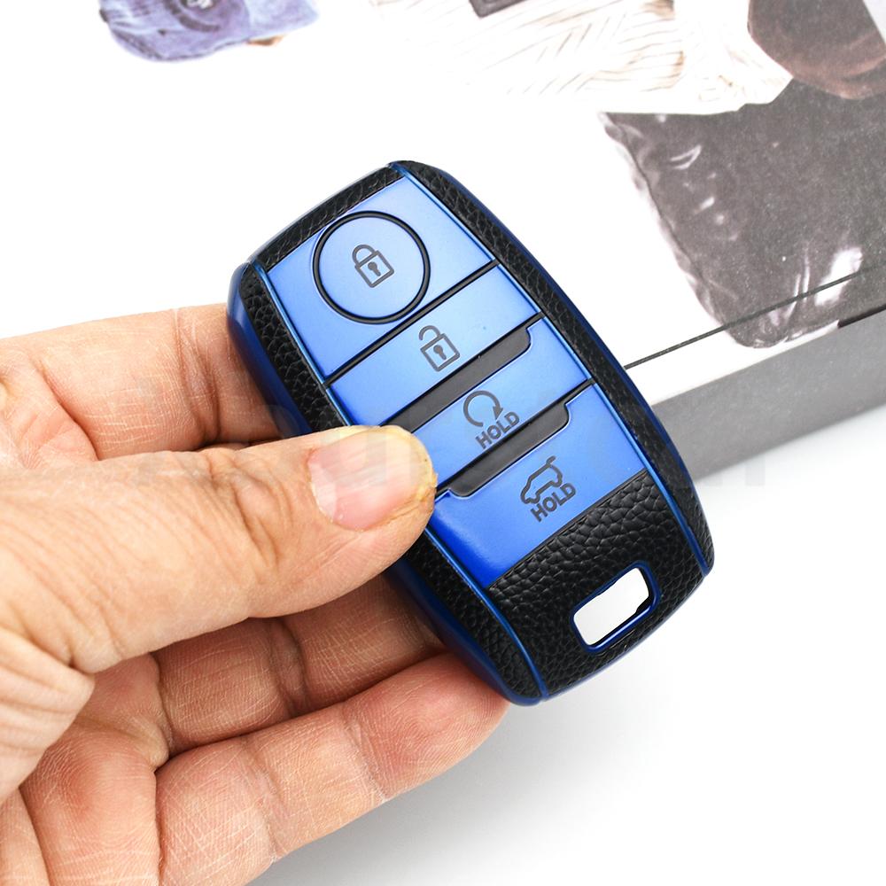 Tpu Leather Car Remote Auto Shell Fob Key Case Cover For Kia Soul Sorento Sedona Sportage Cerato Optima K2 K3 K4 K5 Rio Picanto