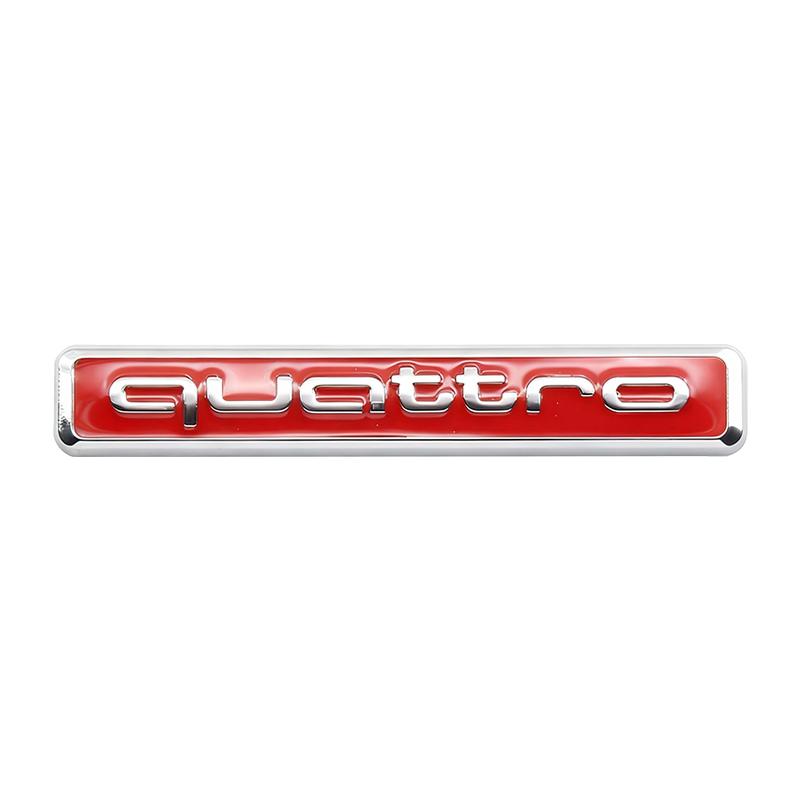 Quattro 3D Logo Car Front Grille Badge Stickers Metal Quattro Emblem For Audi A4 B8 B6 B9 B7 A3 8P 8V 8L A5 Q7 S7 A6 C7 C6 C5 Q5