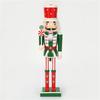 Christmas Nutcracker Wooden Retro Nutcracker Soldier Figurine Display for Kitchen Christmas Decorations