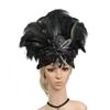 Feather Flapper Headband Masquerade Headpiece Mardi Gras Art Hair Accessories