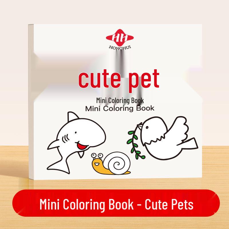 Children's Mini Doodle & Watercolor Coloring Book with Sticky Note Album