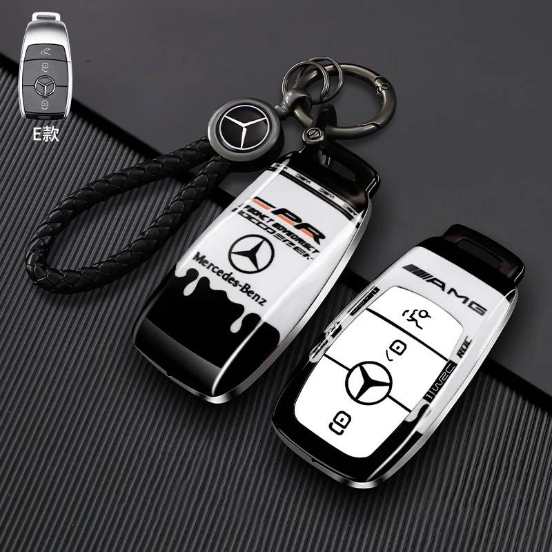 PEL5 Car Remote Key Case Cover For Mercedes Benz A C E S G Class GLC CLE CLA GLB GLS W177 W205 W213 W222 X167 AMG Auto Accessories
