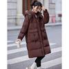 Fleeting Time Women's Elegant Hooded Mid-Length Down Jacket 255619Y1