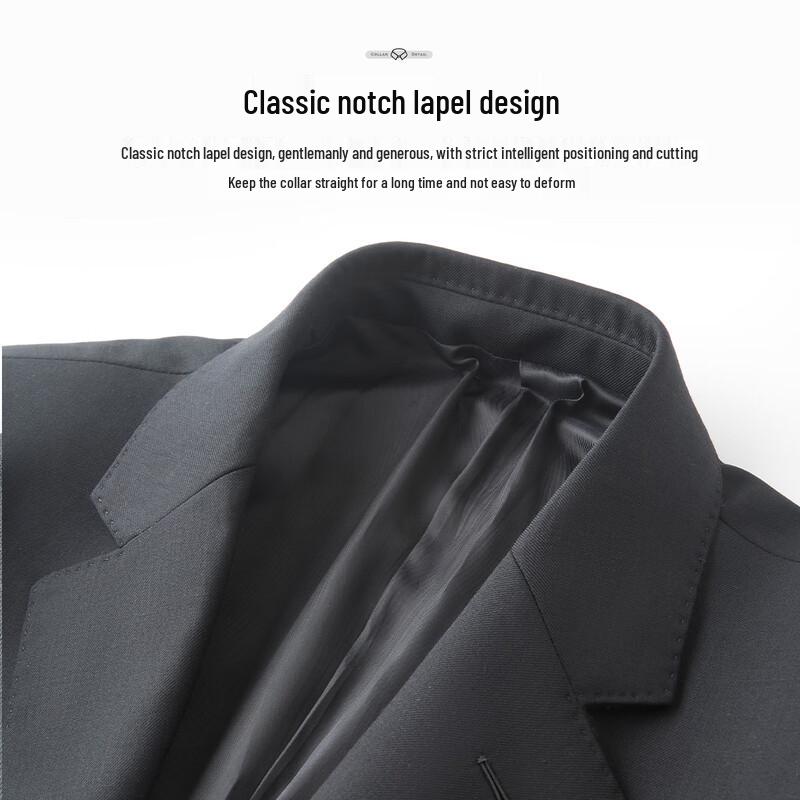 Men's 100% Wool Slim Fit Business Suit Set