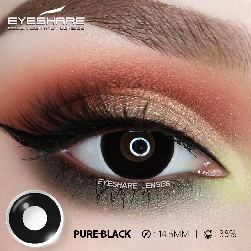 1 Pair White Colored Contacts Cosplay Contact Lenses for Eyes Black Lenses High Quality Soft Lenses Beauty Makeup Yearly