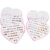 Women's Heart Stud Earrings Set in Acrylic Resin - Boxed Jewelry Accessory