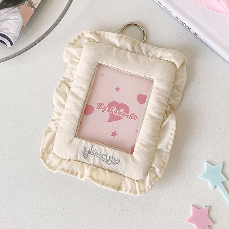 Ins Style Korea Sweet Girl Photo Card Case for 3 Inch Photocard Soft Pillow Shaped Photocard Holder Idol Card Holder