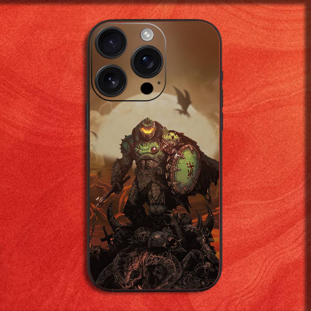 Etui na telefon Gra D-Doom Dark Ages Dla iPhone 16,15,14,13,12,11,Pro,XS,Max,XR,Plus,E,Mini Czarne Odporne na wstrząsy Pokrowiec