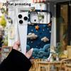 Phone Case: 2D Flat, Fits iPhone 18, 17, 16, 15, 14, 13, 12Pro Protective Case, Felt Starry Sky, Perfect Christmas and Halloween Holiday Gift