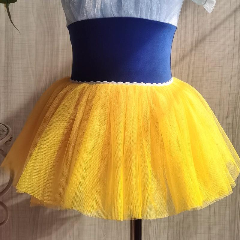 Dívčí čtyřvrstvá měkká bílá baletní tutu sukně na vystoupení