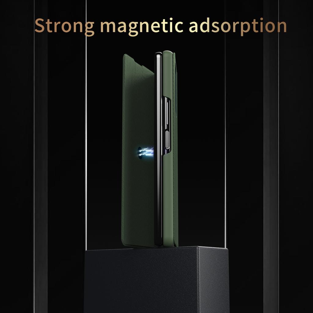 Für Samsung Galaxy Z Fold7 5G Hülle Kevlar-Textur Leder+PC Ständer Handyhülle