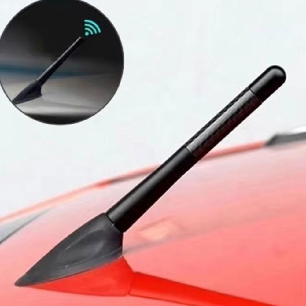 Antenna Radio Corta Universale per Auto 3cm/5cm/12cm Antenna per Tetto Auto in Fibra di Carbonio Antenna Radio Aerea Ricevitore FM/AM Antenne Metalliche