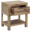 Nightstands with Drawers Set of 2 40 X 30 X 48 Cm Solid Acacia Wood