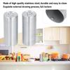 2pcs Spice Jar Stainless Steel Seasoning Bottle Salt And Pepper Shaker Kitchen ToolStainless Steel Color