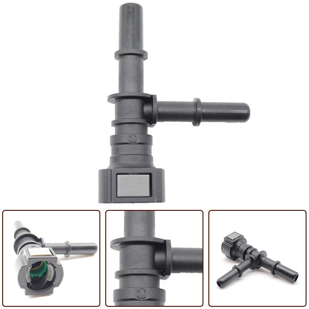 9.49 Car Fuel Line Bundy Tee Hose Coupler Quick Plug Connector Quick Release Tee Hose Fitting Nylon Car Accessories Fuel System Fittings7