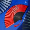 Vintage Chinese Style Folding Fan Bamboo Hand Fan Wooden Shank Classical Dance Fan With Tassel Elegent Female Fan Home Decor