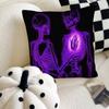 Synth3ticc Creative Skeleton Art Pillow Case Square Pillow Bedroom Sofa Leisure Comfort Cushion Car Home Decoration
