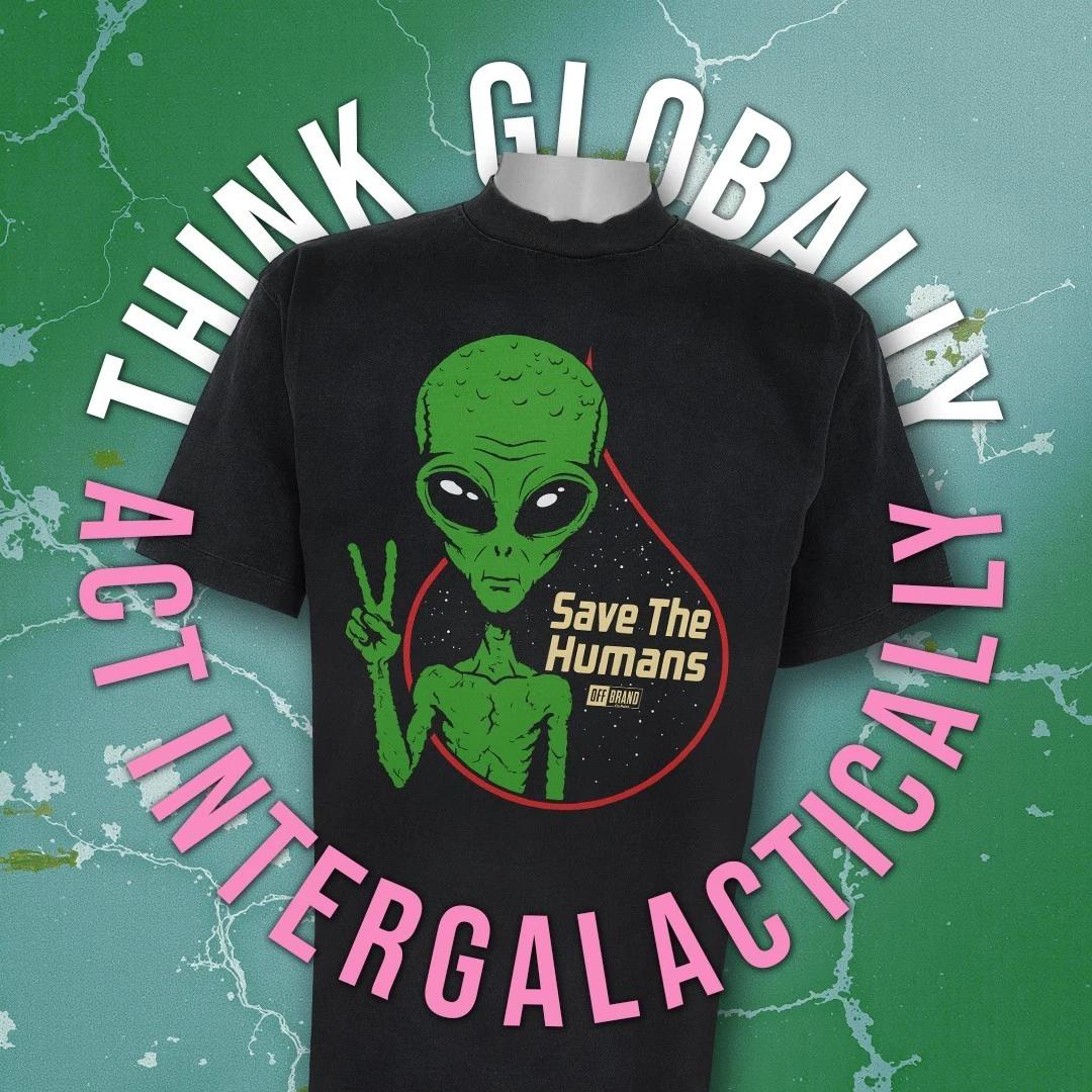 Save The Humans - [Not a Martian] Tee 3XL