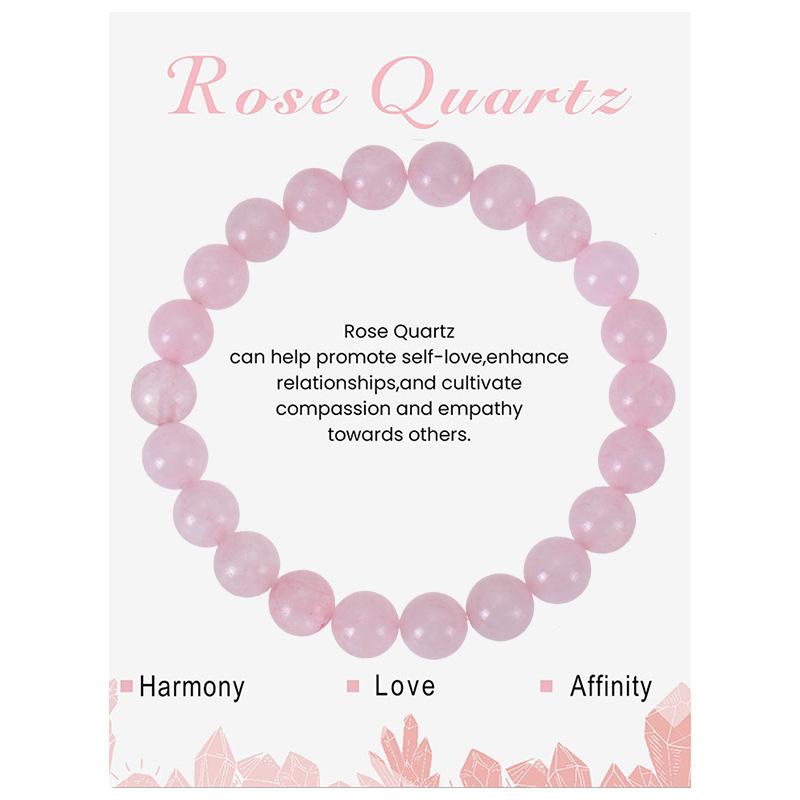 Natural Stone Beaded Bracelets With Card 8mm Apatite Amethysts Carnelian Tiger Eye Stone Stretch Bracelets For Women Men