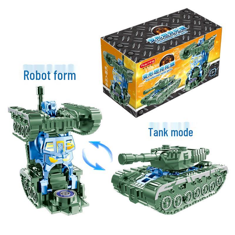 Children’s DIY Mecha Tank Transforming Finger Spinner Robot - Educational Decompression Toy
