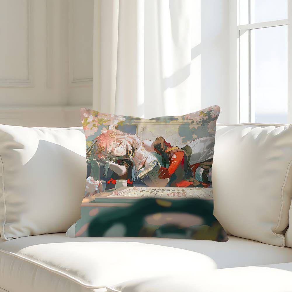 W-Wuthering Waves GameS Pillow Case Removable Washable Cushion Cover – All-Season Soft Linen