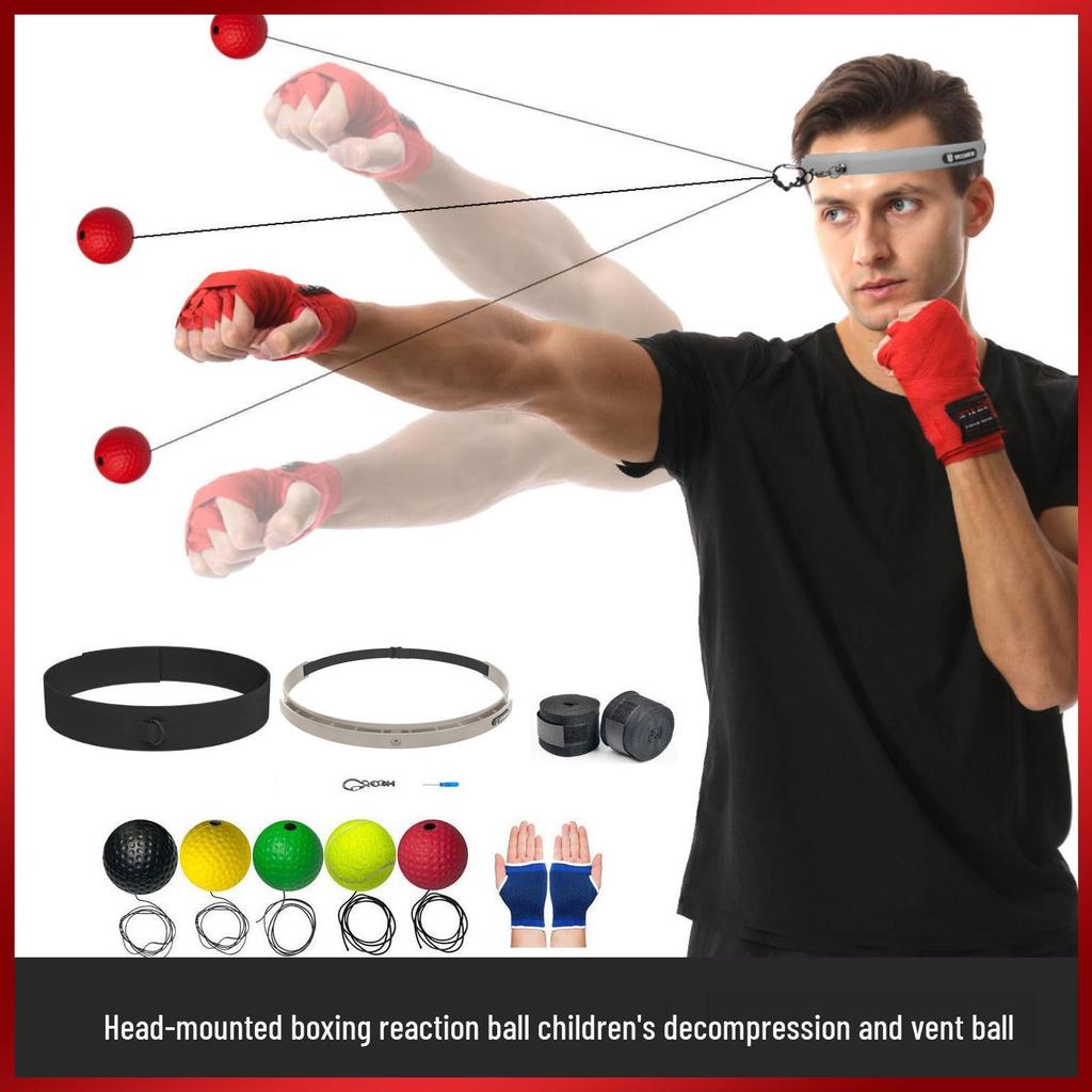 Head-Mounted Boxing Reaction Ball for Fitness and Entertainment