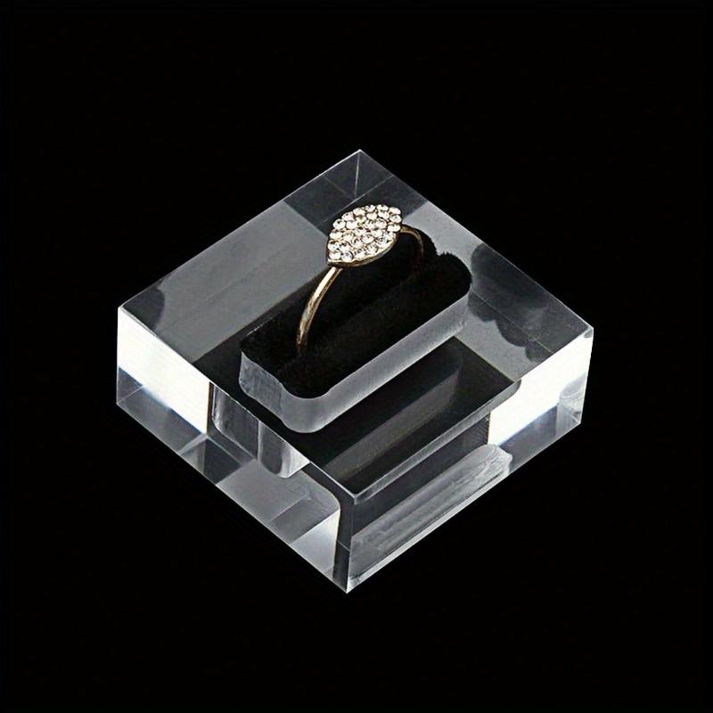 

Прозрачная квадратная акриловая подставка-держатель для колец | Органайзер для ювелирных изделий для ремесленных выставок, реквизит для DIY-фото, витрина для розничной торговли | Подарок на День святого Валентина 1PC чистый