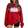 Women's Comfortable Casual Sweatshirt with Long Sleeve, Round Neck, Loose Fit, Small Halloween Print and Color Options