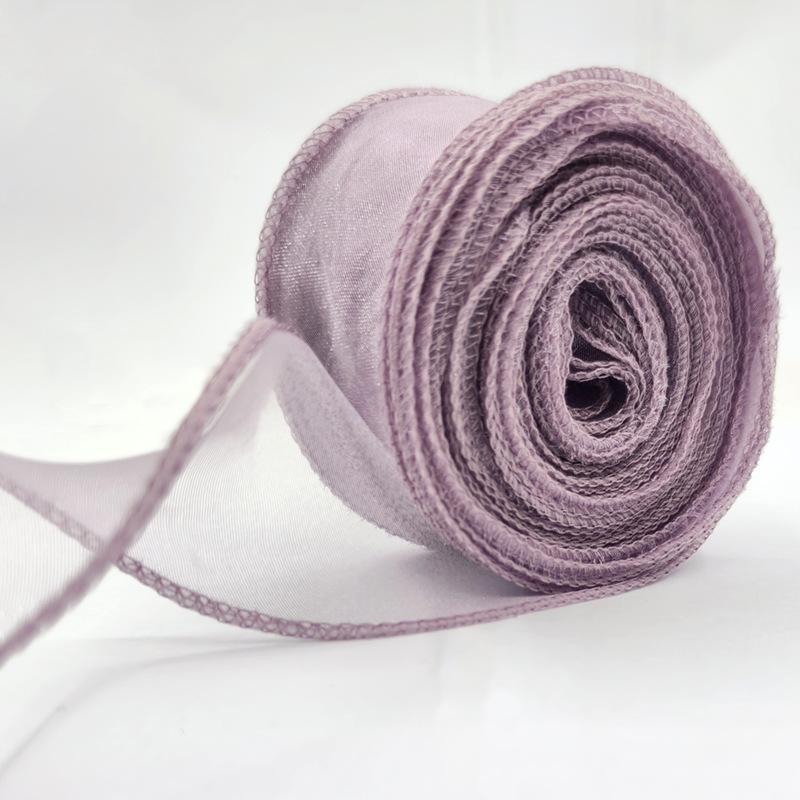 1 Roll Diy Bow Bouquet Voile Ribbons 4X900Cm Fishtail Organza Ribbon Reflective Iridescent Wavy Edge Ribbon For Gift Wrapping