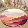 Bohemian Round Abstract Multicolor Accent Rug, Non-Slip Floor Mat for Kids Room
