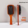 Solid Wood Anti-Static Hairdressing Cushion Comb - Massage & Styling Tool