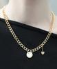 Bonbeau Heart Smile Bold Curve Chain Necklace Heart Smile Pendant Bold Clip Chain Necklace
