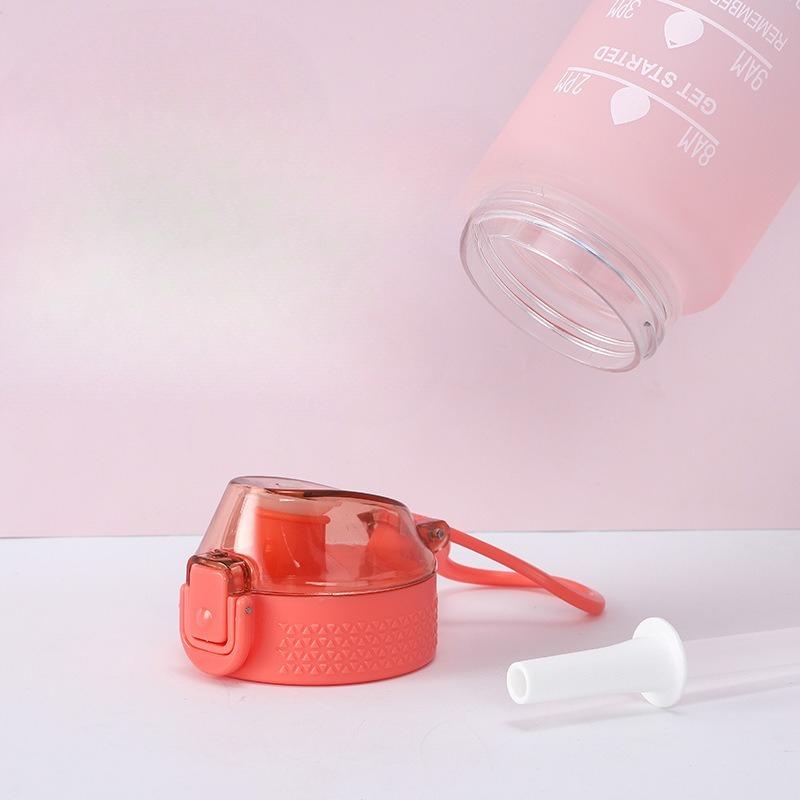 Gradient Color Plastic Cup, Large Capacity 1000ml Water Cup, Outdoor Sports Water Cup for Students